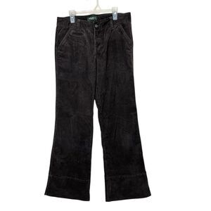 Eddie Bauer Brown Corduroy Flare Mid Rise Pants Size‎ 4